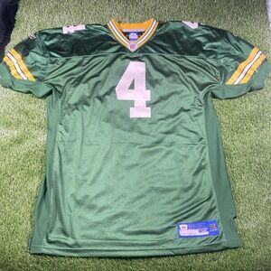 Brett Favre Green Bay Packers Jersey Mens 56 Reebok Green Stitched #4 NFL